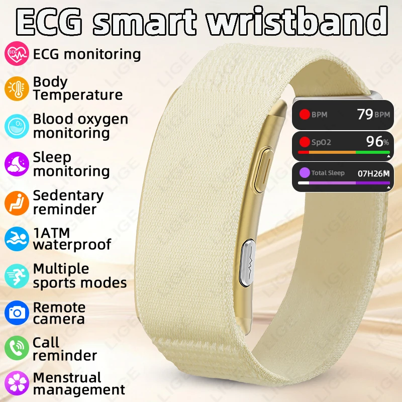 Fall Detection Watch - Men Smart Watch ECG Health Blood